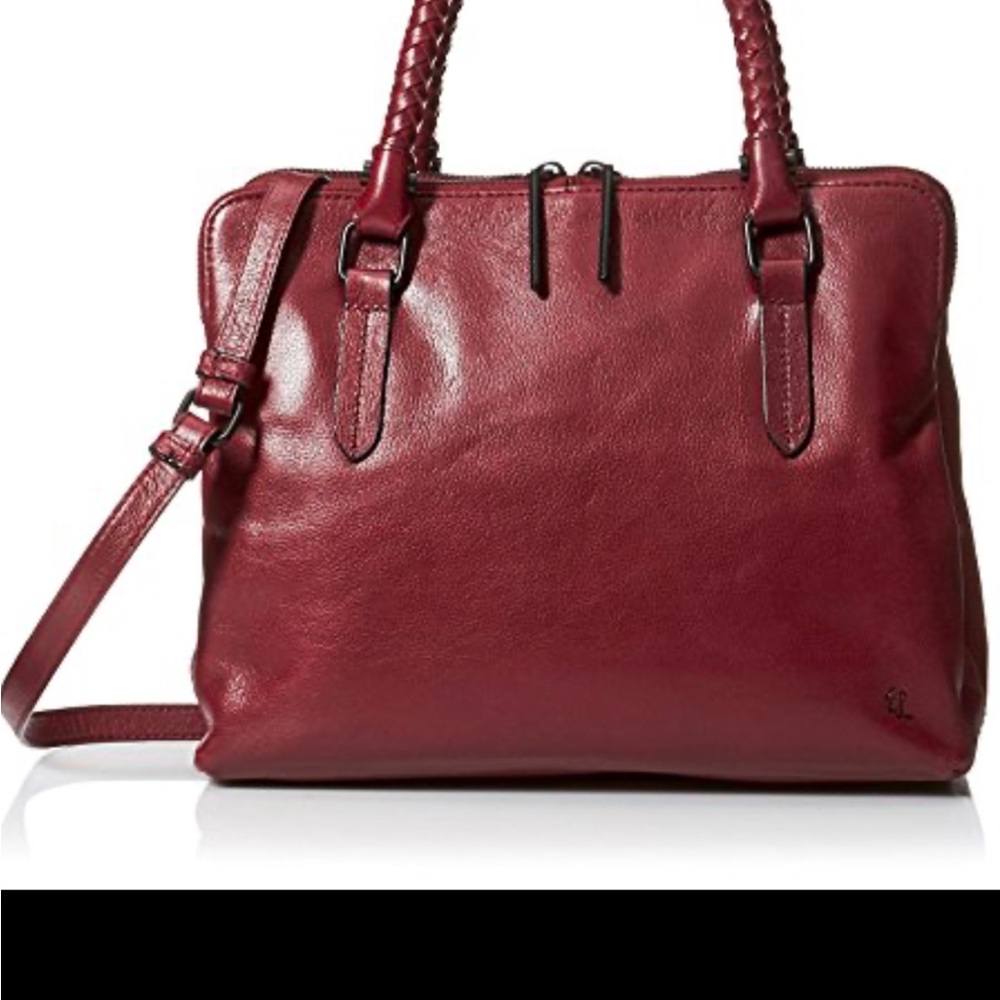 Elliott Lucca small Genevieve Leather Handbag in Cabernet